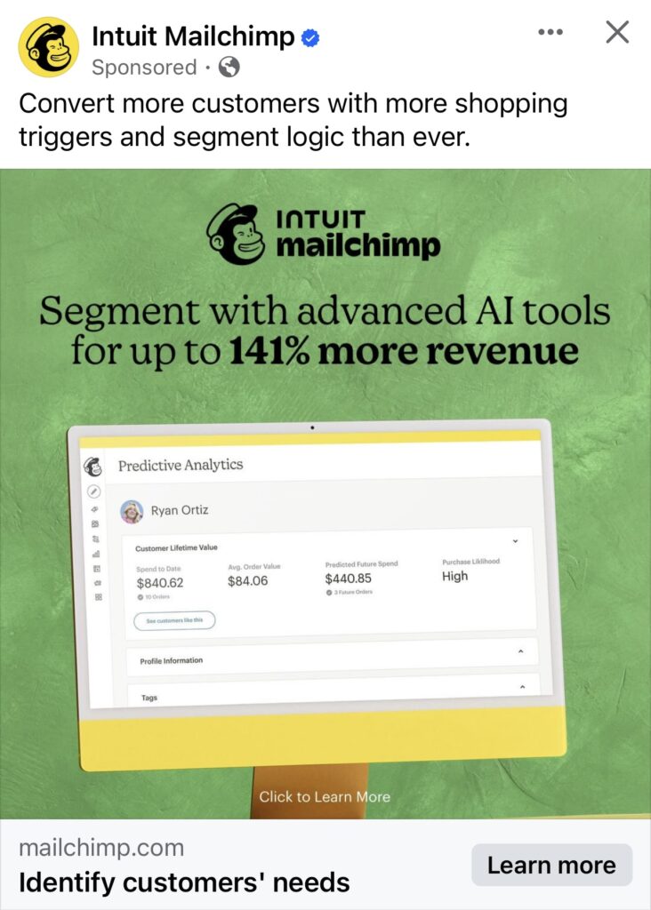 Mailchimp Image Ad