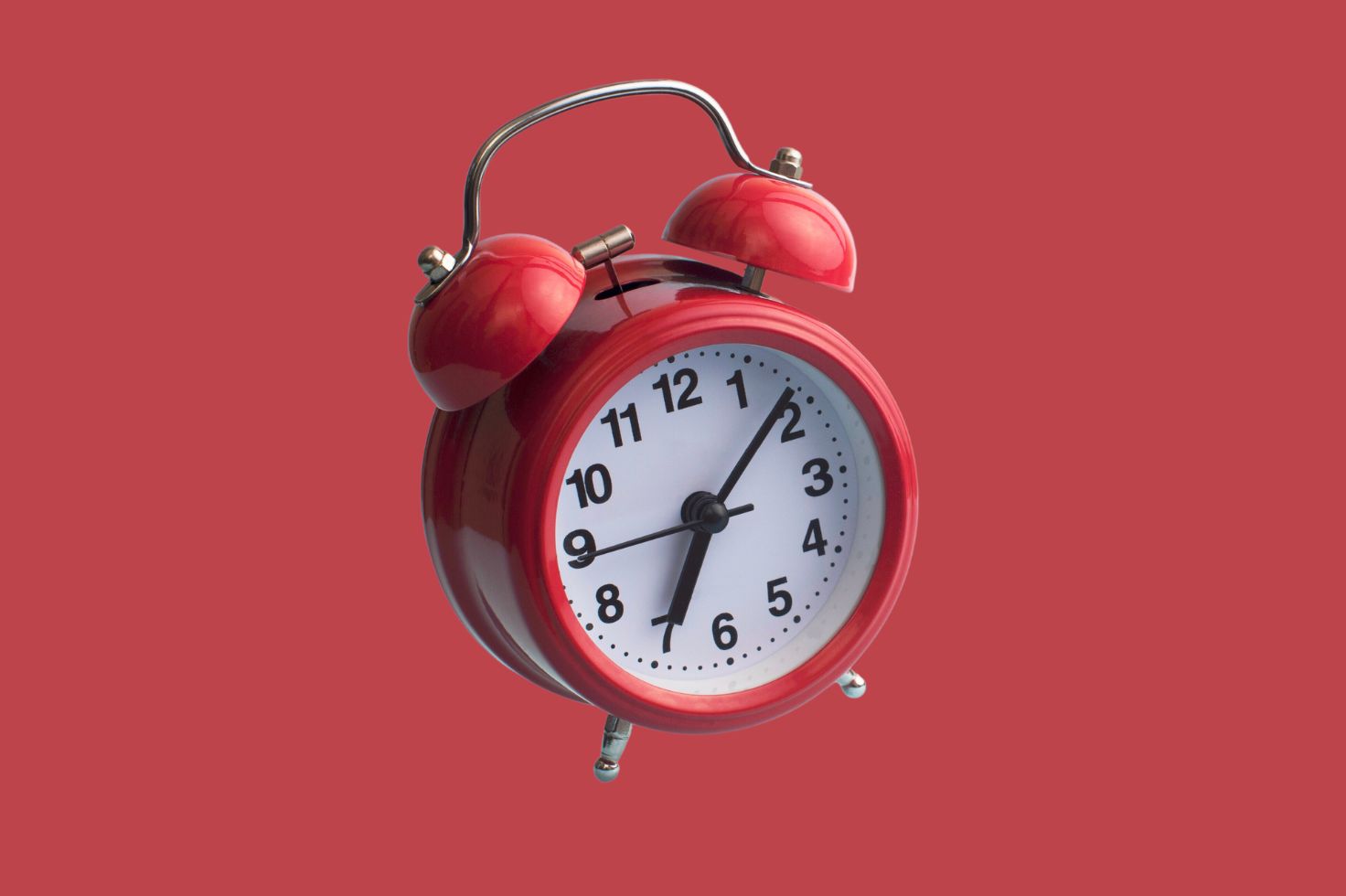 red alarm clock