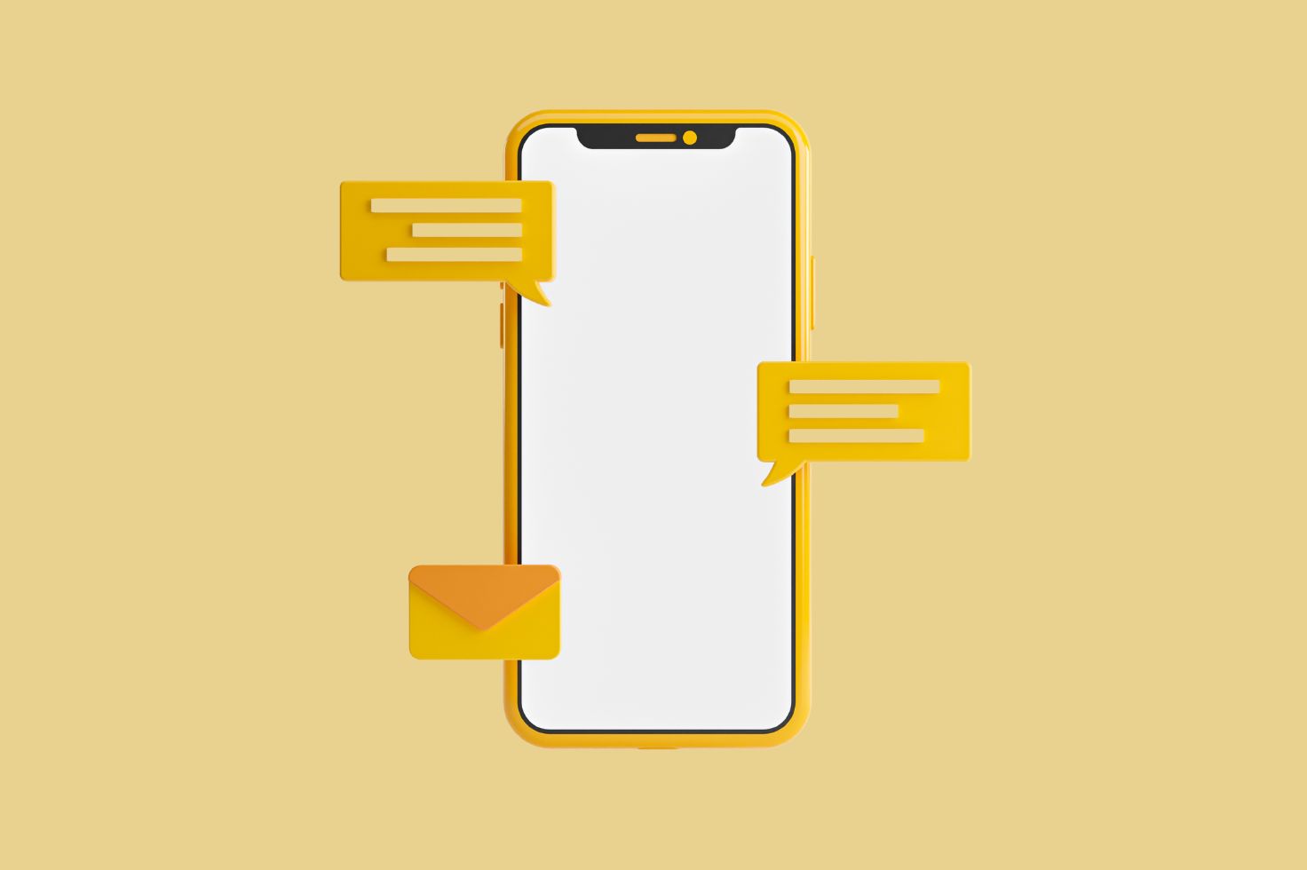 SMS marketing - yellow phone